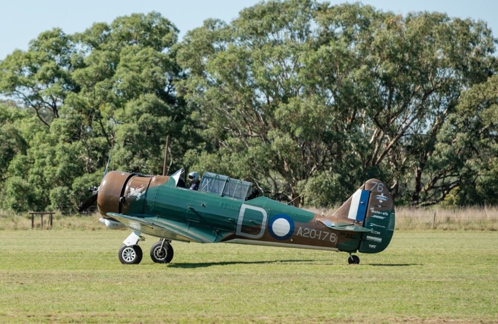commonwealth aircraft corporation (cac) wirraway (painted as serial number a20 176, civil registration vh wwy) abam airshow 2025 01