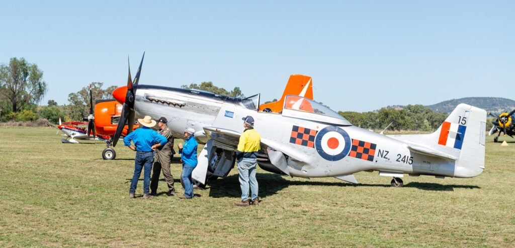 nz2415 is a historic north american p 51d mustang fighter aircraft abam airshow 2025 01