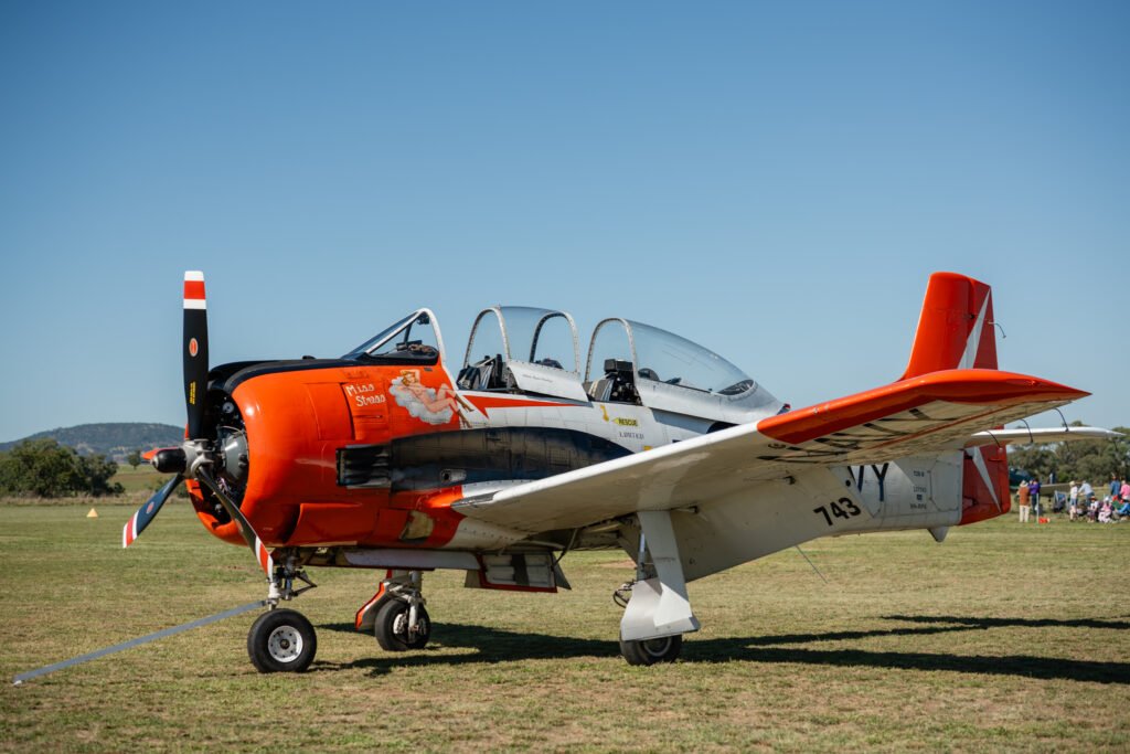 north american t 28b trojan registered as miss stress abam airshow 2025 01