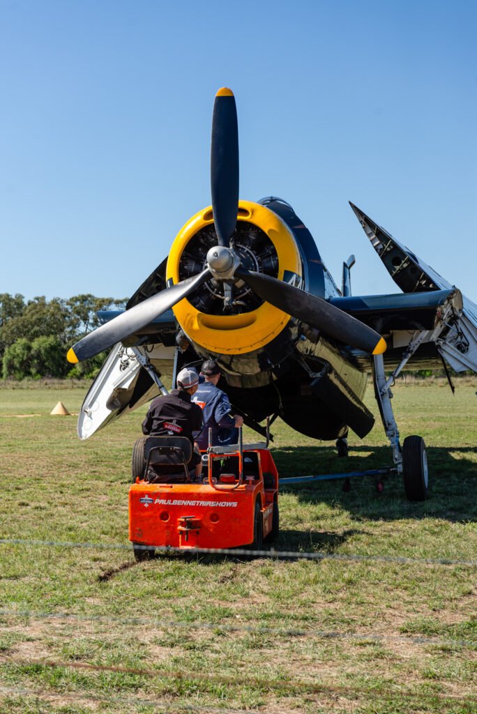 paul bennet airshows grumman tbm 3 avenger registration vh mml shown with its wings folded abam airshow 2025 01