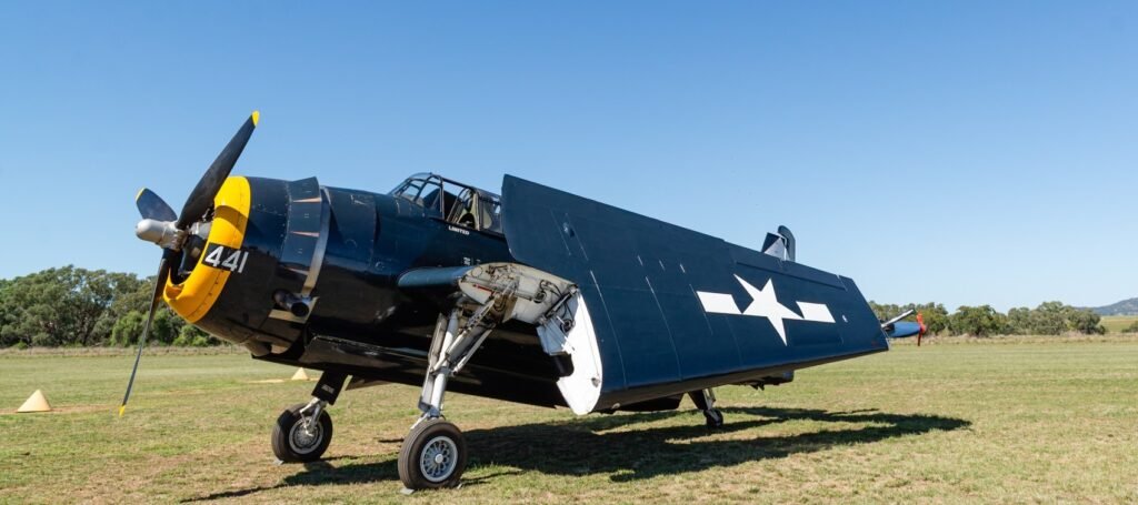 paul bennet airshows grumman tbm 3 avenger registration vh mml shown with its wings folded abam airshow 2025 02